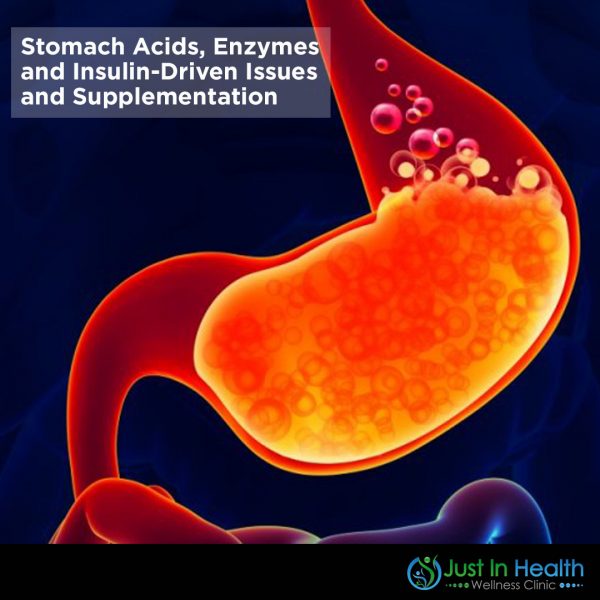 Stomach Acids, Enzymes and Insulin-Driven Issues and Supplementation