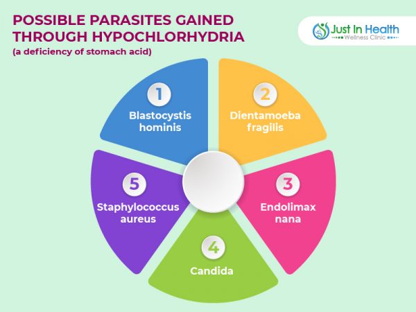 Possible Parasites Gained Through Hypochlorhydria
